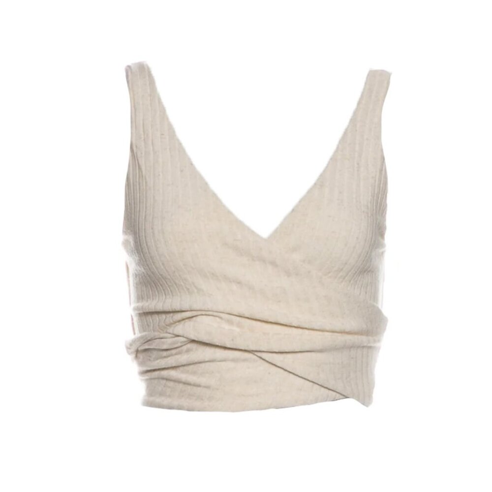 Reformation V-Neck Sleeveless Crop Top
